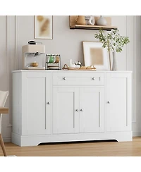 Gaomon Modern Wooden Sideboard Buffet Cabinet with Drawer, 4 Doors and Storage Shelves