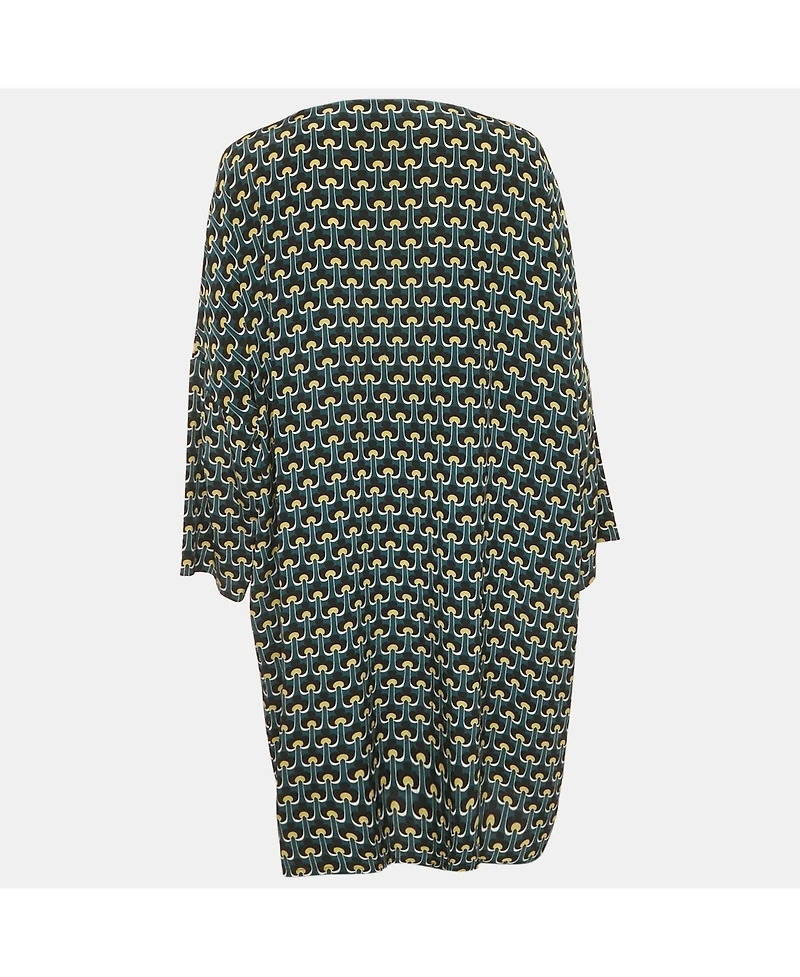 Pre-Owned Marni Women's Multicolor Printed Silk Loose Fit Short Dress