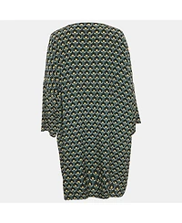 Pre-Owned Marni Women's Multicolor Printed Silk Loose Fit Short Dress