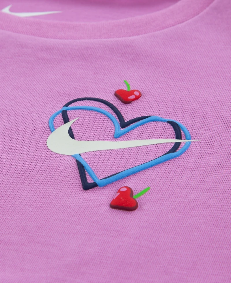 Nike Baby Girls' Crewneck T-Shirt and Cherry Shorts, 2-Piece Set