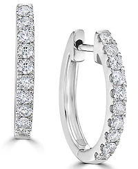 Macy's Diamond Hoop Earrings (1/2 ct. t.w.) in 14K Yellow Gold (also in 14K White Gold)