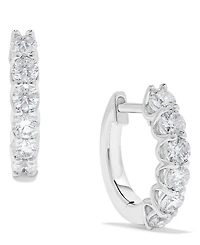 Macy's Diamond Hoop Earrings (1 ct. t.w.) in 14k White Gold