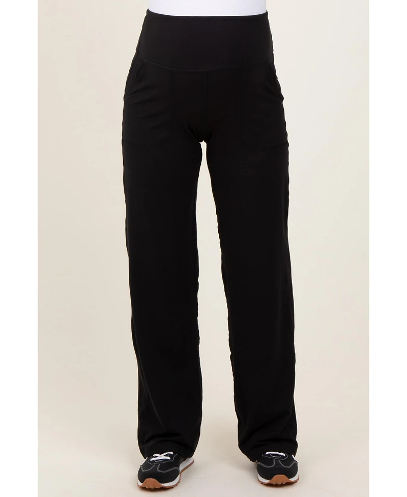 Pinkblush Maternity Black Straight Leg Yoga Pants