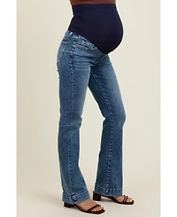 Pinkblush Maternity Blue Wide Hem Bootcut Jeans