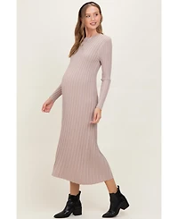 Pinkblush Maternity Thick Ribbed Knit Maxi Sweater Dress