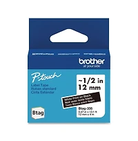 Brother P-Touch Btag335 0.47 in. x 13.1 ft. Genuine P-Touch BTAG Label Tapes - White on Black