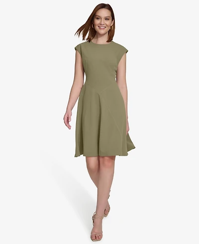 Calvin Klein Women's Crewneck Short-Sleeve Dress