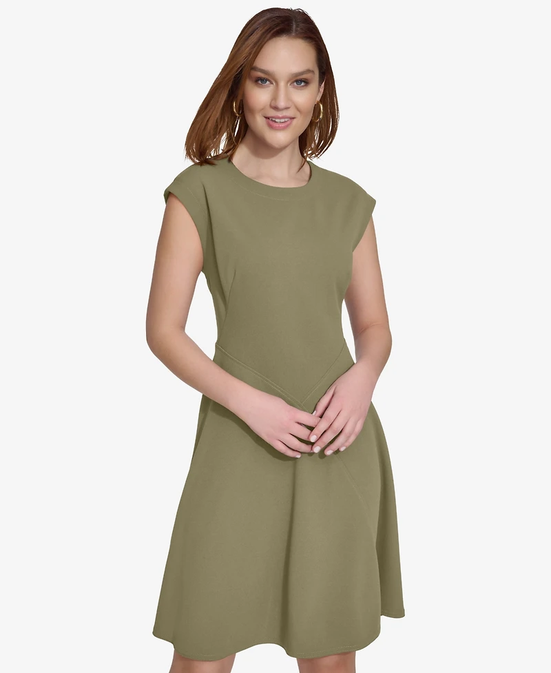 Calvin Klein Women's Crewneck Short-Sleeve Dress