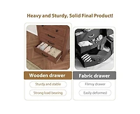 gaomon 34.8" Tall Vertical Drawer Dresser with Large Storage