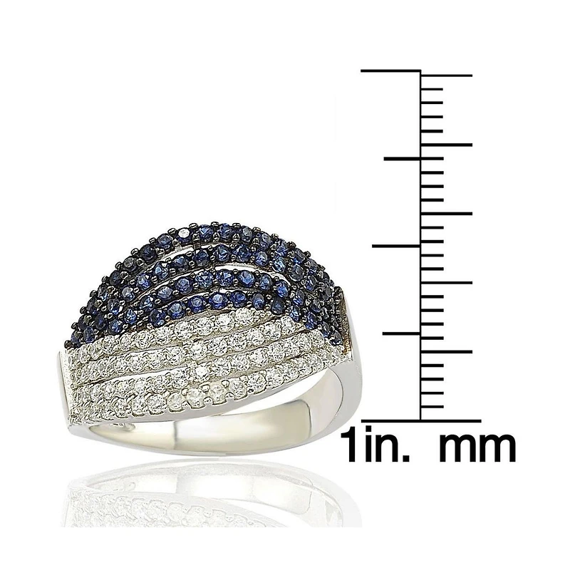 Suzy Levian New York Suzy Levian Sterling Silver Cubic Zirconia Pave Weave Ring