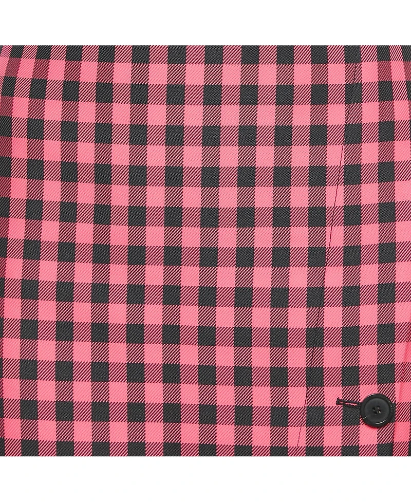 Pre-Owned Balenciaga Women's Pink Gingham Check Pencil Skirt