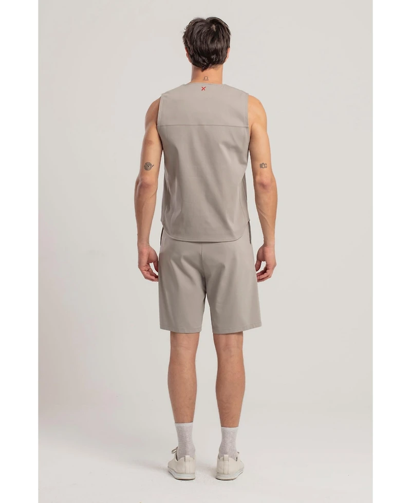 Pcfg Women's Men's Cotton-Blend Woven Zip-Detail Vest