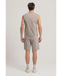 Pcfg Women's Men's Cotton-Blend Woven Zip-Detail Vest