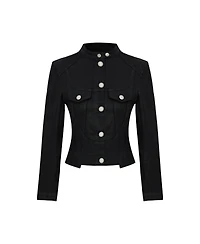 Pcfg Women's Coated Denim Moto Jacket