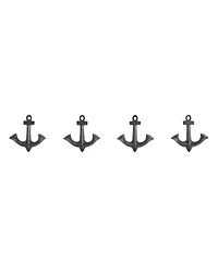 Danya B 4 Piece Anchor Two-Prong Decorative Wall Double Hook Set