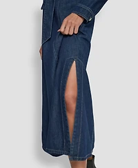Dkny Jeans Women's Self-Belted A-Line Shirt Dress