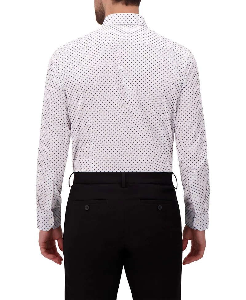 Report Collection Men's 4-Way Geometric-Print Button-Front Woven Dress Shirt