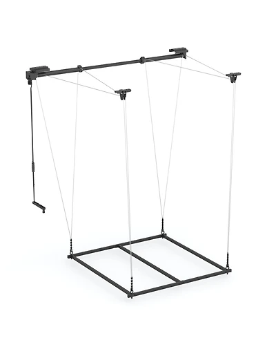 Fleximounts GL2FB-e – 4×4 Ft Garage Lifting Storage Rack, Frame-only (Black)
