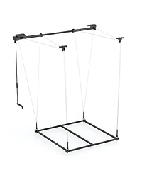 Fleximounts GL2FB-e – 4×4 Ft Garage Lifting Storage Rack, Frame-only (Black)