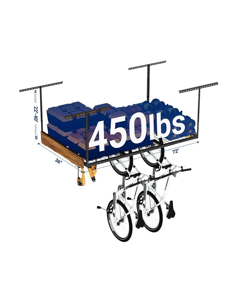 Fleximounts Ohk Series Ceiling Mounted Overhead Garage Storage Rack