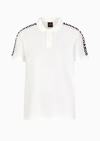 A|X Armani Exchange Men's Cotton Short Sleeve Logo-Trim Polo Shirt