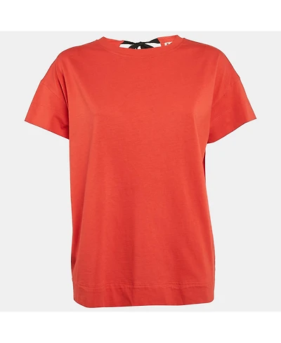 Pre-Owned Marni Women's Orange Jersey Back Tie-Up Detail Top