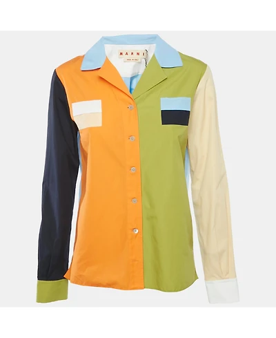 Pre-Owned Marni Women's Colorblocked Cotton Long Sleeve Shirt