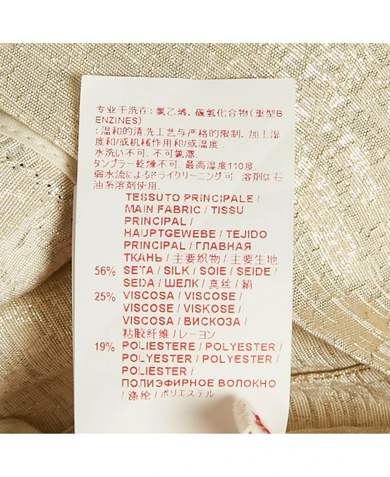 Pre-Owned Marni Women's Gold Silk Blend Lurex Mini Skirt