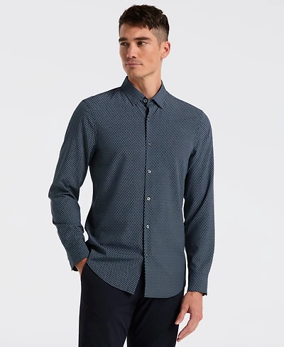 Perry Ellis Men's Slim-Fit Diamond Geo Print Shirt