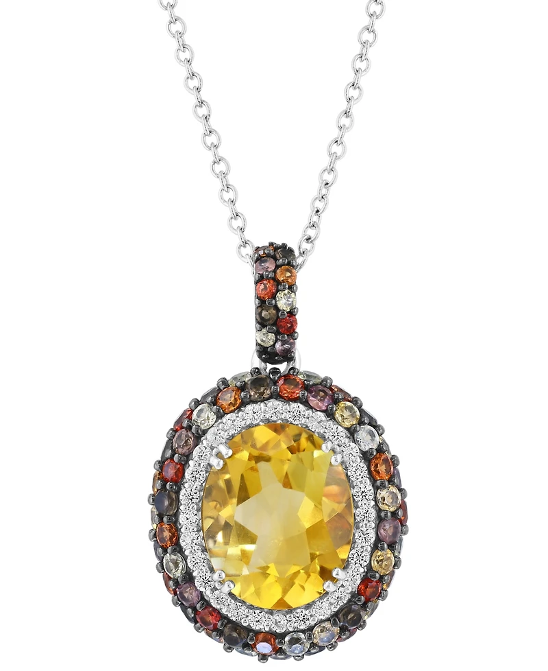 Effy Collection Multi Gemstone Necklace (5-1/2 ct. t.w.) in Sterling Silver