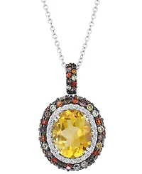 Effy Collection Multi Gemstone Necklace (5-1/2 ct. t.w.) in Sterling Silver