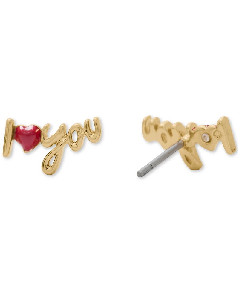 kate spade new york Enamel "I Love You" Stud Earrings