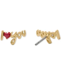 kate spade new york Enamel "I Love You" Stud Earrings
