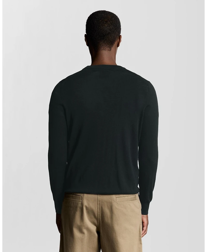 Lyle & Scott Men's Tonal Eagle Merino Crew Neck Sweater