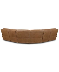 Furniture 6-Pc. Alexandre Leather Sectional with 2 Power Motion Recliners, Exclusively at Macy's