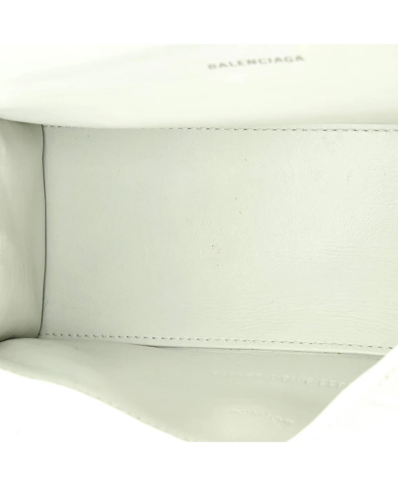 Pre-Owned Balenciaga Xs Hourglass Top Handle Bag Embossed Leather