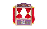 Hey Play Wooden Tabletop Puppet Theater for Kids
