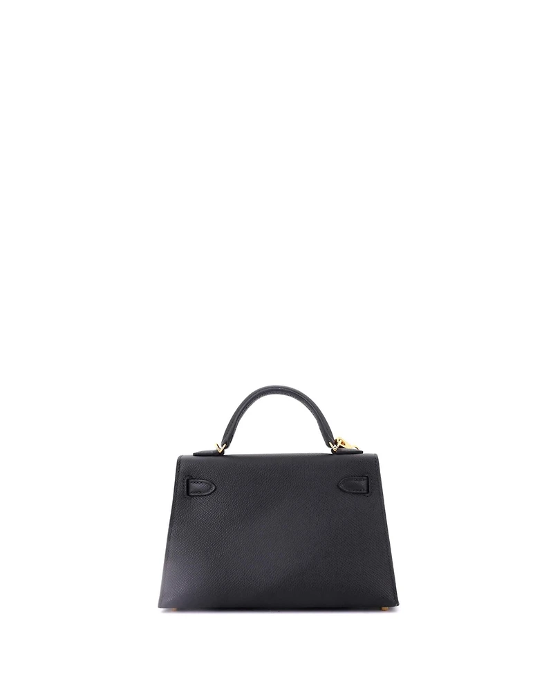 Pre-Owned Hermes Kelly 20 Handbag Black Epsom with Gold Hardware