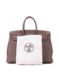 Pre-Owned Hermes Birkin 35 Handbag Grey Togo with Palladium Hardware