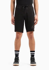A|X Armani Exchange Men's Metallic Logo-Print 9" Drawstring Shorts