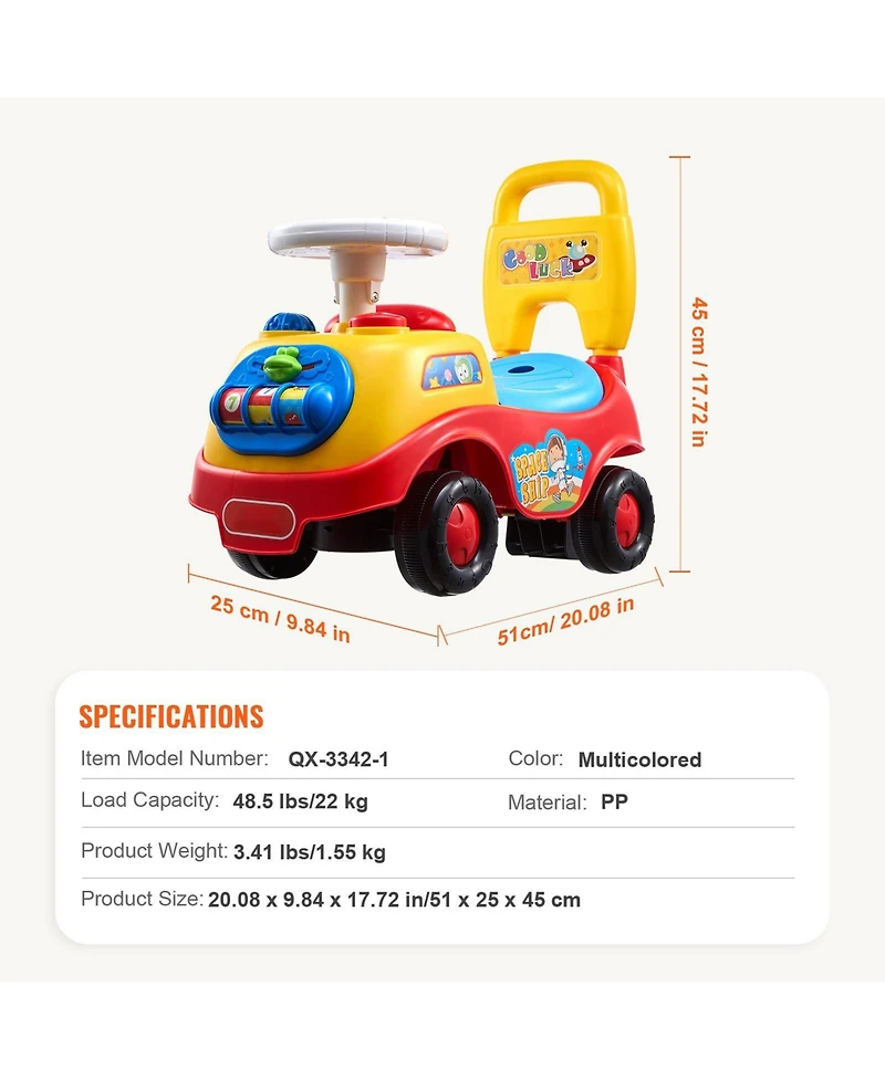 Sugift Kids Balance Bike with Rotatable Handlebar and Adjustable Seat Height - Blue