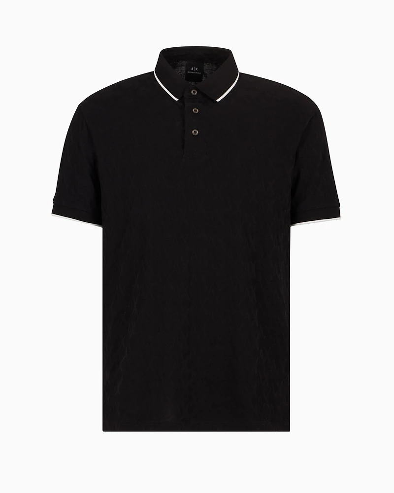 A|X Armani Exchange Men's Regular-Fit Tipped Logo Polo Shirt