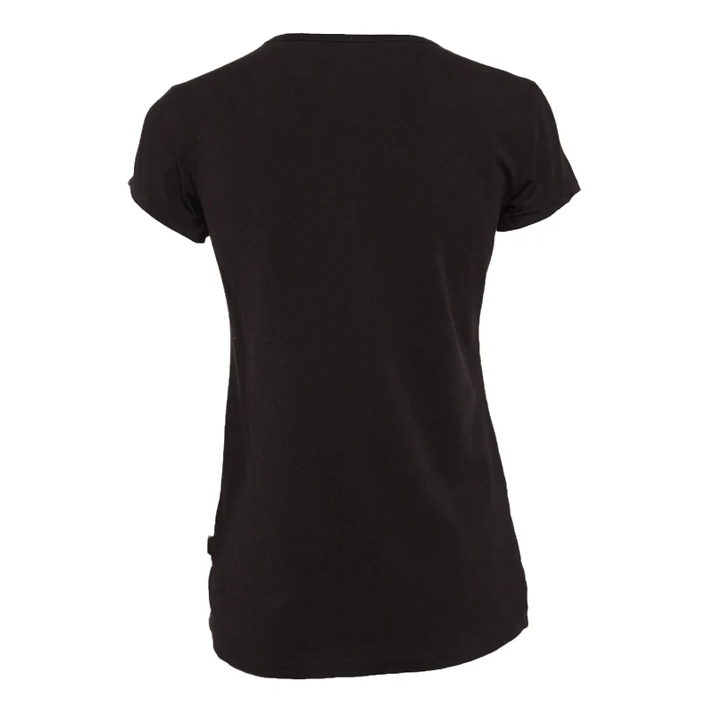 Pre-Owned Love Moschino Women's Cotton Knit Love Patch Detail T-Shirt