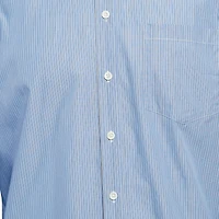 Pre-Owned Zadig & Voltaire Men's Blue Stripe Cotton Button Front Shirt