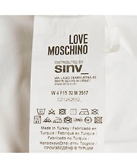 Pre-Owned Love Moschino Women's Blue Striped Denim Button Front Shirt