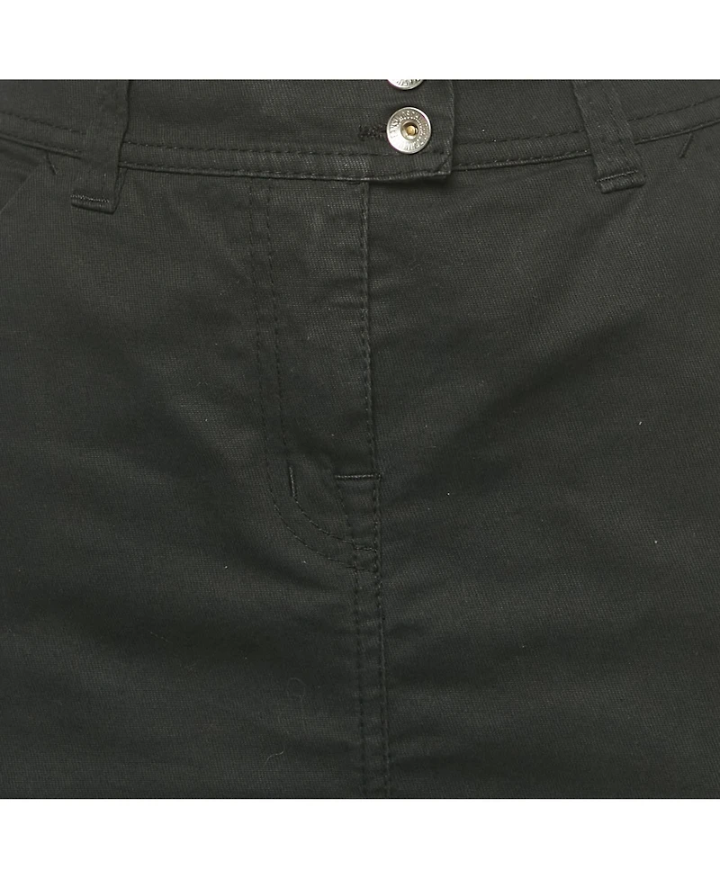 Pre-Owned Moschino Women's Jeans Black Cotton Logo Stud Detail Mini Skirt