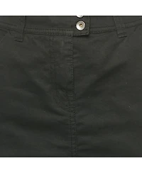 Pre-Owned Moschino Women's Jeans Black Cotton Logo Stud Detail Mini Skirt