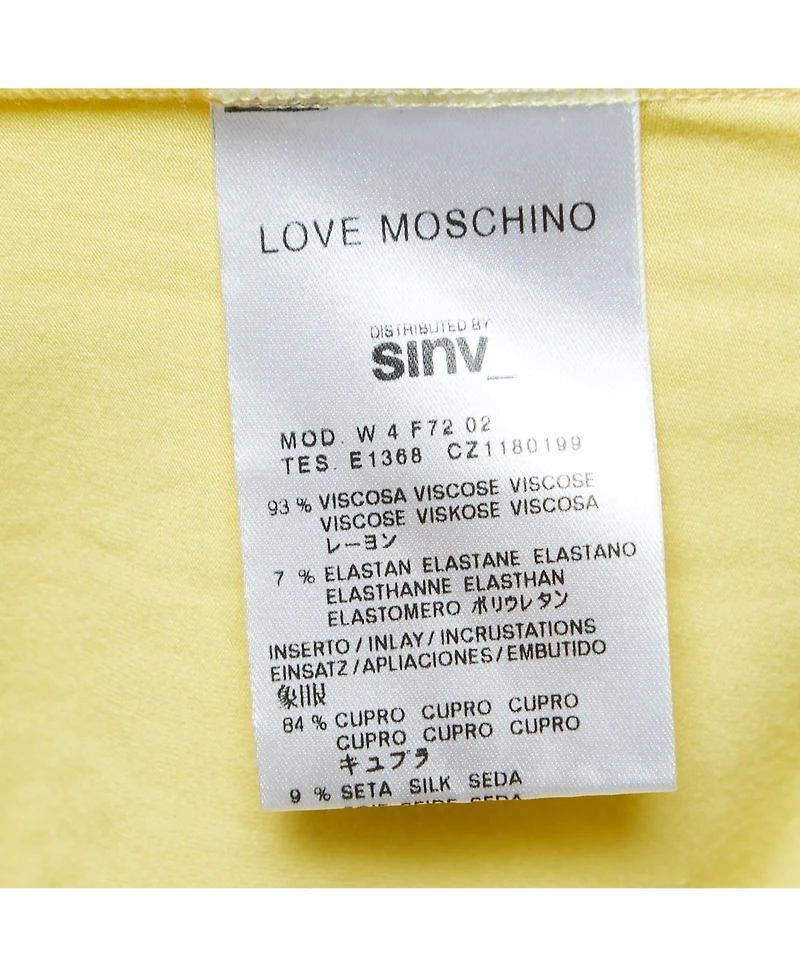 Pre-Owned Love Moschino Women's Multicolor Floral Print Knit Inlay T-Shirt