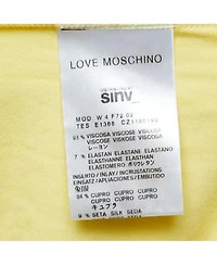 Pre-Owned Love Moschino Women's Multicolor Floral Print Knit Inlay T-Shirt