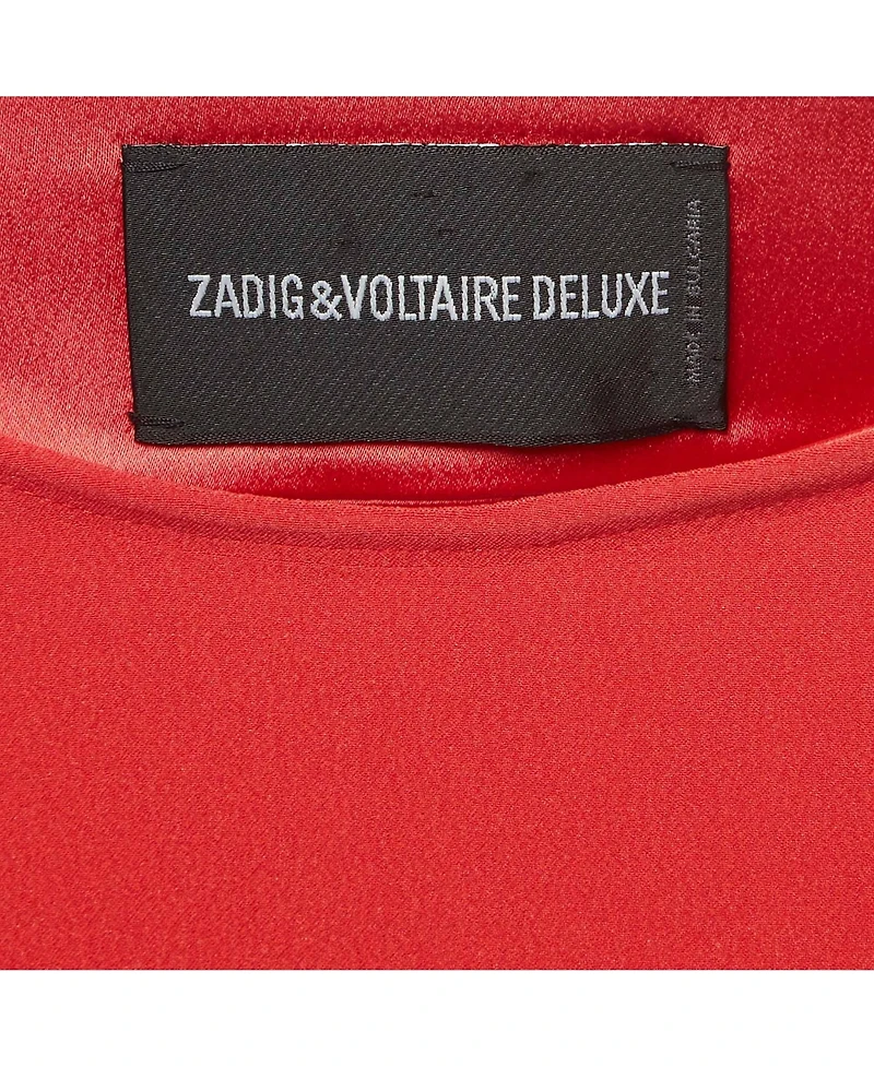 Pre-Owned Zadig & Voltaire Women's Red Crepe Cut-Out Sleeveless Mini Dress
